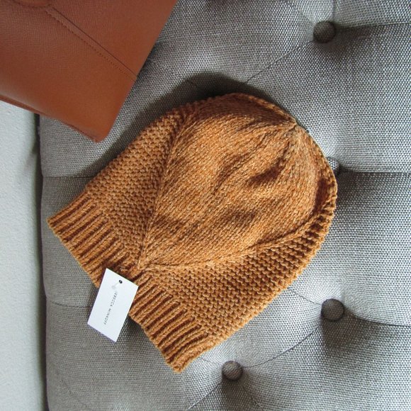 Rebecca Minkoff Chenille Traveling Beanie in Honey Yellow - Picture 2 of 4